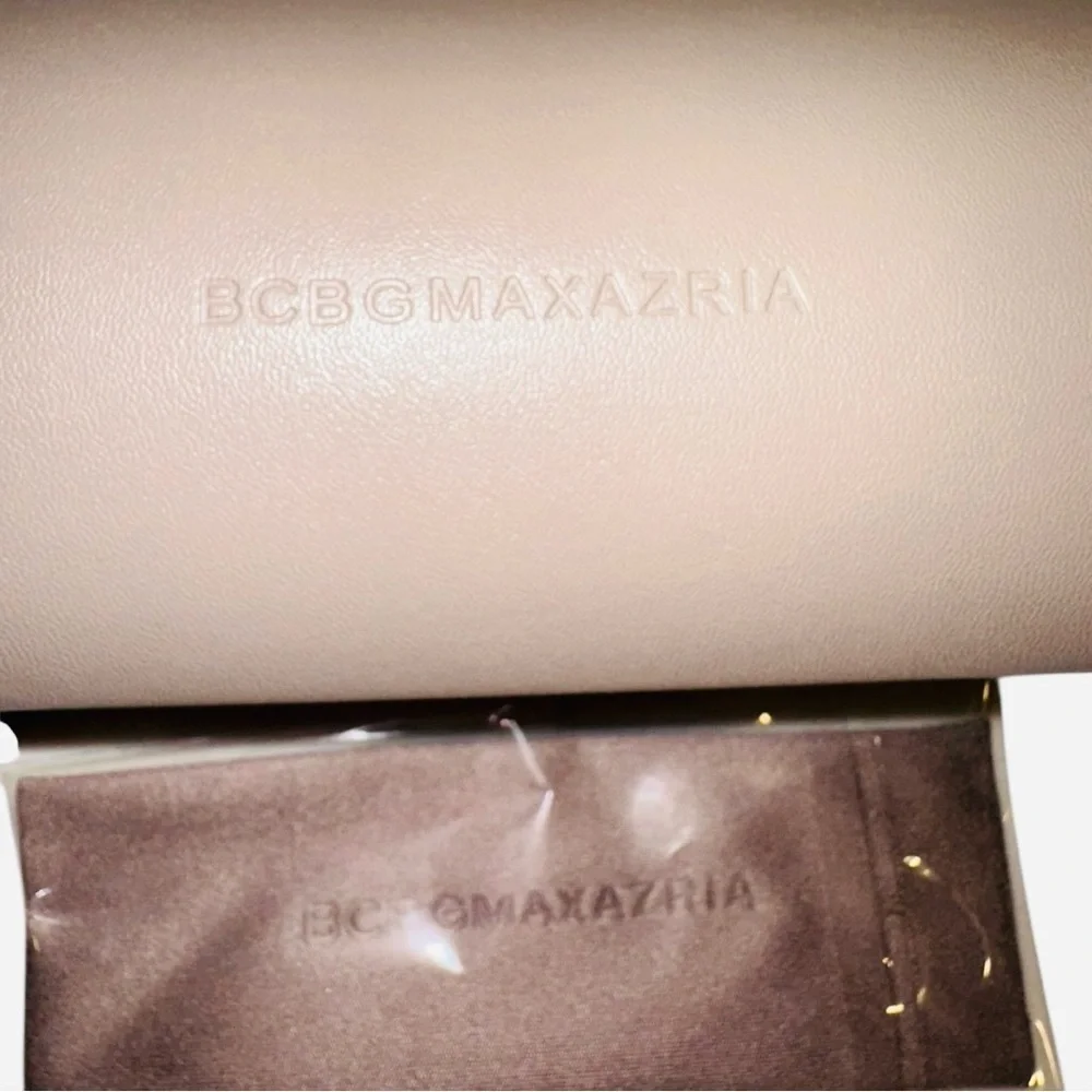 BCBGMAXAZRIA Minx Sunglasses Black w/ Leopard Print Grey UV400 Blocking Lenses